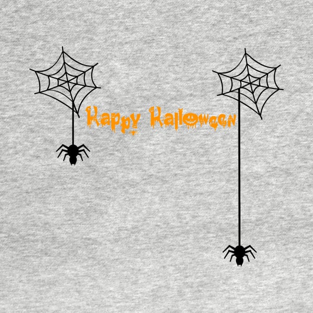 Happy Halloween with Spiders by Designs By Alexander E Donenko